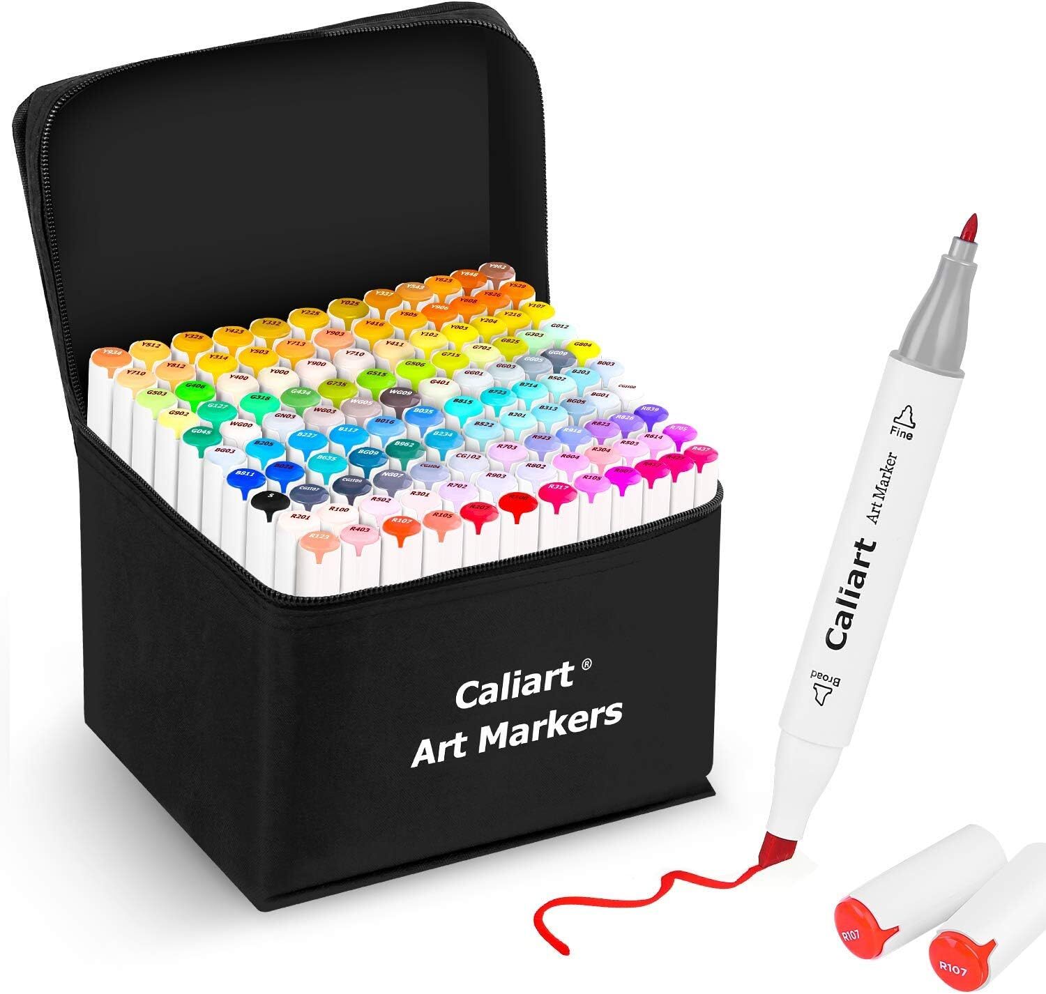 Markers 121 Colors Dual Tip Art Markers Sketch Pens Easter Basket Stuffers Teens-image