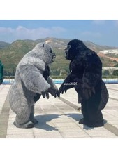 Disfraz de gorila inflable traje completo de mascota gigante adulto piel juegos con disfraces sin batería