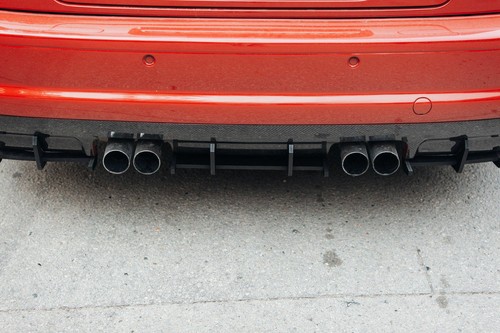 Diffusore paraurti posteriore addon con costole/pinne per BMW M3 E46 - Foto 3 di 12