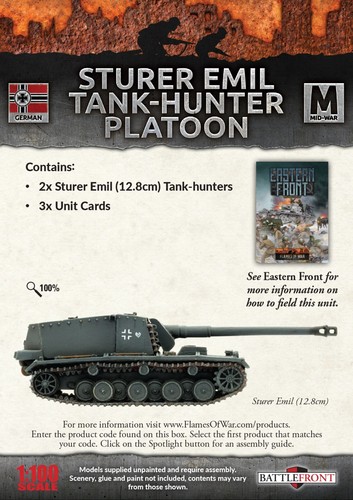 Flames of War Sturer Emil Tank-hunter Platoon (x2) New - Picture 2 of 2