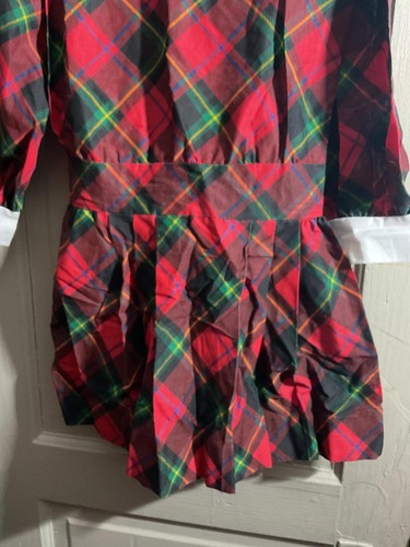 Vintage 1960's Cinderella Plaid Holiday Dress with Bow Size 8 - Picture 5 of 10