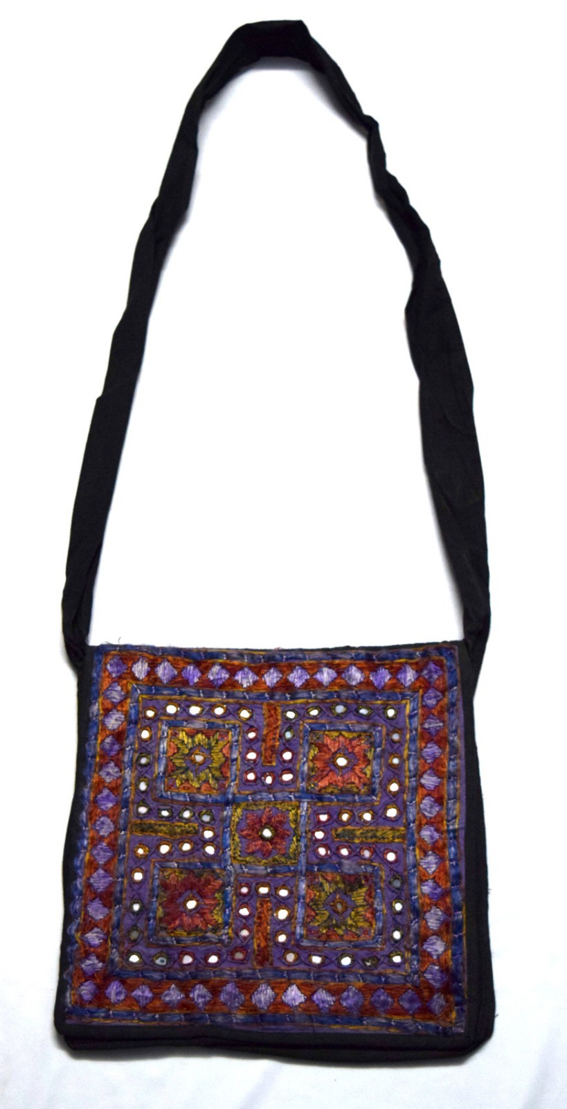 Vintage Look Hermoso Trabajo Lujoso Bordado Niña Uni Bolsa i17-418