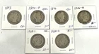 6- Circulated Better Date U.S. Silver Barber Half Dollars