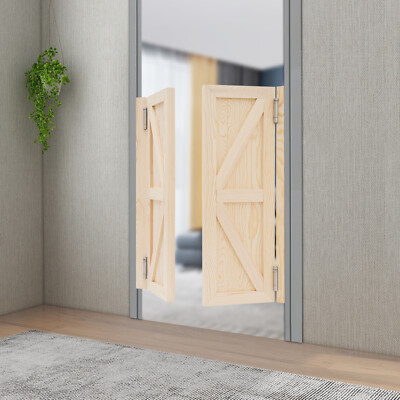 Modern Dual Porch Entrance Partition Door Wood For restaurants 70*3.5*90cm NEW