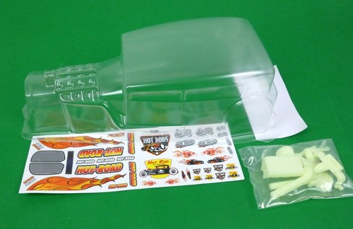 1:10 RC Clear Lexan Body Shell Hot Rod with decals +extras - Picture 2 of 9