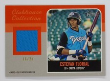 2019 Heritage Minors Estevan Florial 15/25 Clubhouse Collection Relics Orange