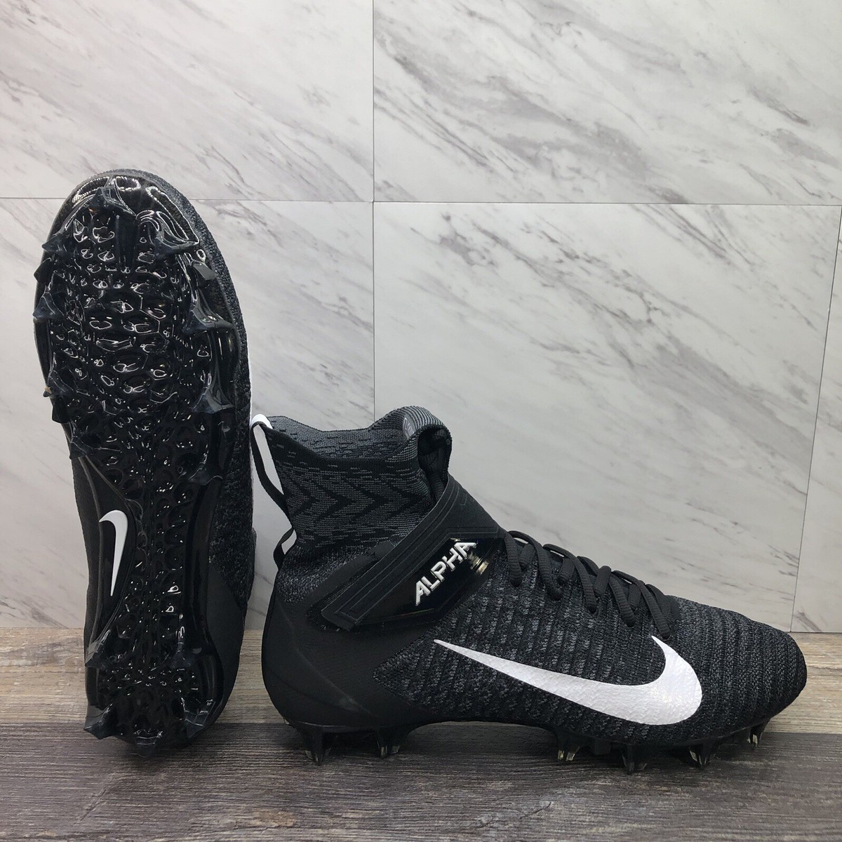 Men’s Size 11.5 Nike Alpha Menace Elite 2 Football Cleats Black AO3374-001 NWB Nike Alpha Menace Elite 2 Flyknit Mens | Mercari main image 3
