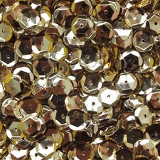 10mm Cup Sequins Egyptian Gold Shiny Metallic Made in USA