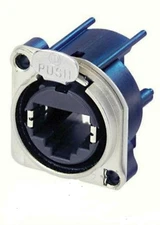 Neutrik NE8FBH Horizontal PCB Mount, RJ45 B-Series Cutout with Latch Lock.