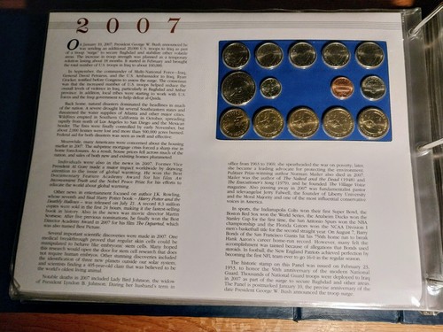 2007 P + D Mint Set's Proof Like Unc 28 Coins + 4 Postal Commemorative Stamps - Picture 8 of 10