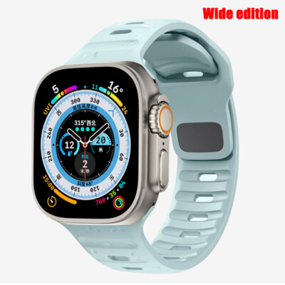 Silicone Band Sport Strap For Apple Watch Band Ultra 49mm SE 11 10 98765 42/45mm
