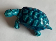 TORTUE EN FAIENCE BLEUE/ XX SIECLE