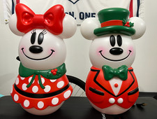 2023   23" Mickey and Minnie Mouse Christmas Blow Mold Light Up Disney   NEW