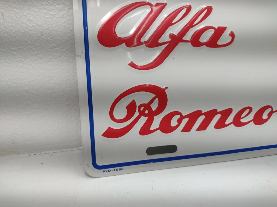 Marco PLACA ALFA ROMEO INSERTO - Metal/Estaño - ¡¡Buen Estado!!! Foto 3 de 4