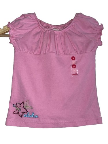 Gymboree 2 Qty Girls NWT Size 4 Pink Tops W/Beads Or Embellishments