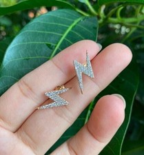 Orecchini a perno a grappolo moissanite naturale taglio tondo 2,30 ct placcati oro giallo 14 carati