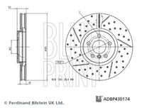 Blue Print 2X Bremsscheiben Vorne BelüFtet Beschichtet FüR Mini Mini F56 F55