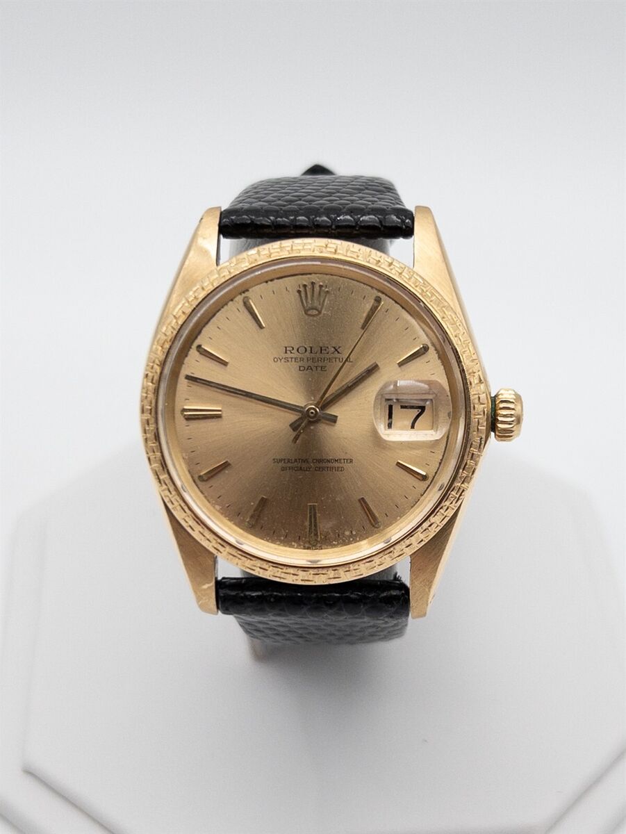 RARE $14,000 34mm 14k Yellow Gold ROLEX DATE Mens Dress RARE $14,000 34mm 14k Yellow Gold ROLEX DATE Mens Dress