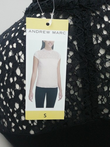 Ladies Beautiful Black Andrew Marc Top Size Small NWT - Picture 4 of 8