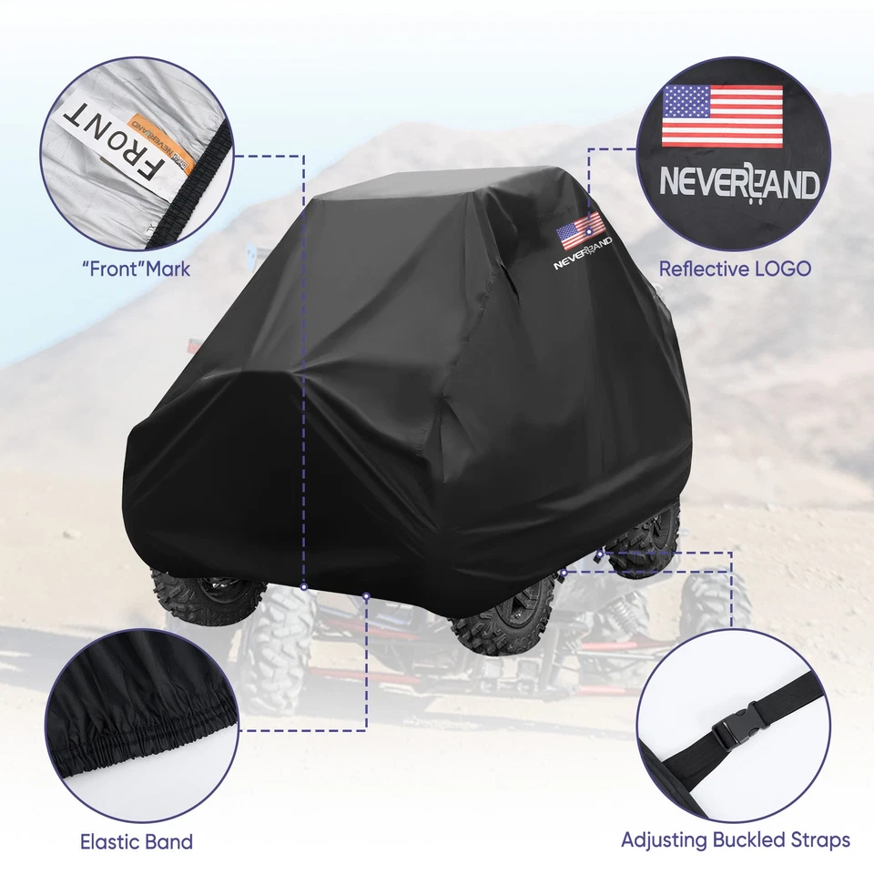 UTV Cover Waterproof Outdoor Storage Dust For Kymco UXV 450i 2018-2020 2021 2022 - Изображение 3 из 4