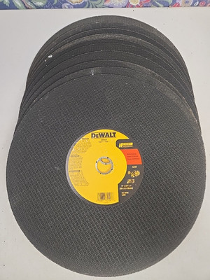 Dewalt DW 8020  14'' X 1/8'' X 1''  METAL CUTTING ABRASIVE CUTOFF BLADE 10 Pack