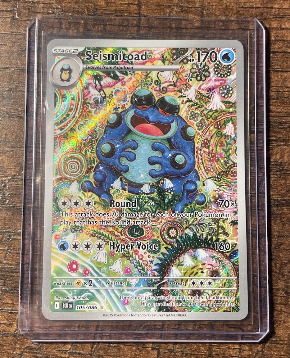 Pokémon TCG Seismitoad 105/086 – SV: Black Bolt Illustration Rare Holo