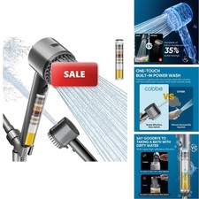 Cobbe Filtered Shower Head Handheld, 4 1 Spray Mode Filters KSCN11405 - 3