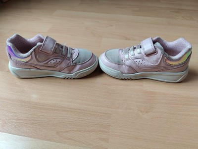 Geox Halbschuhe  mit Klett Gr. 27 in rosa / lachs  mit LED Leuchten für Mädchen