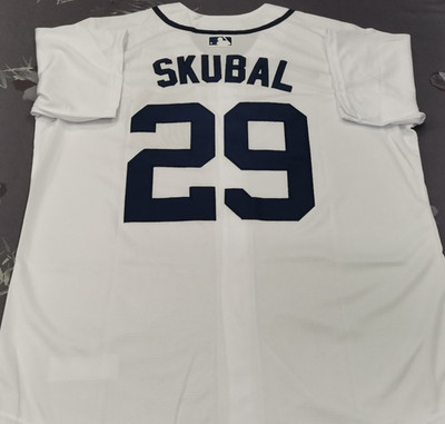 Tarik Skubal #29 Tigers White Cool Base Sewn Stitched Jersey.