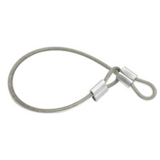 10 Pcs 2mm Vinyl Coated Stainless Steel Cable With Loops Short Wire Rope Lanyard