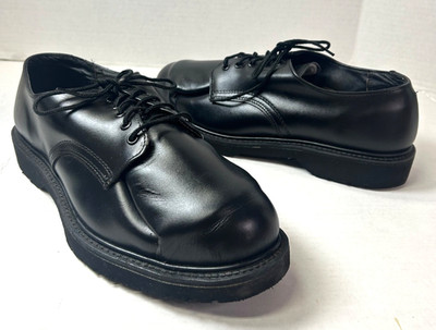 NOS VTG Iron Age Steel Toe Work Shoes Black Men's Leather Size 12 EEE