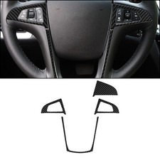 Pegatina de botón de volante de fibra de carbono 4 piezas para GMC Terrain 2010-17