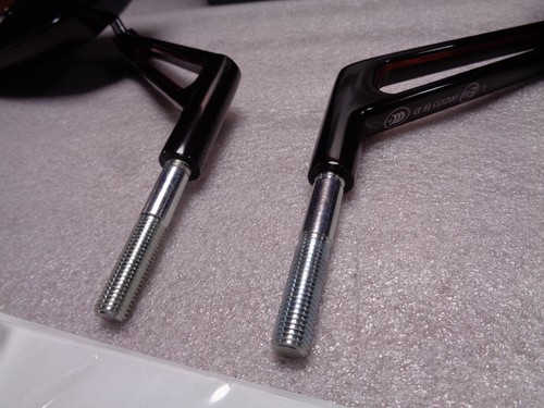 GENUINE HARLEY DAVIDSON, MULTI-FIT, 1982-Up, ADVERSARY, BILLET MIRRORS-BLACK - Picture 10 of 23
