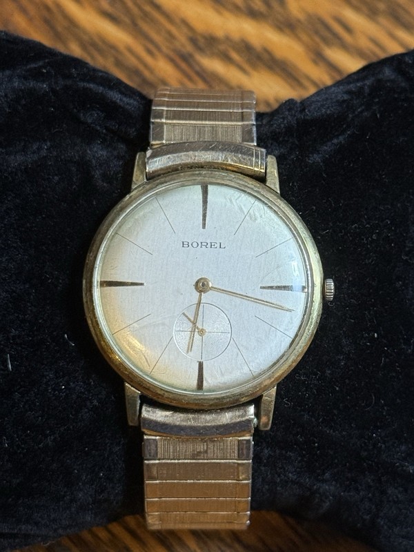 Borel Ernest Borel Swiss Manual Wind 17J Silver Dial Gold Tone 33mm Running