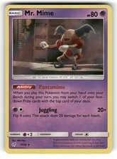Mr. Mime LP 11/18 Holo Detective Pikachu Pokemon Raro