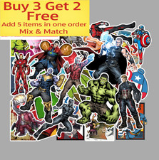 50pcs Waterproof Vinyl Stickers Marvel Heroes Movie Luggage Phone Laptop Fridge