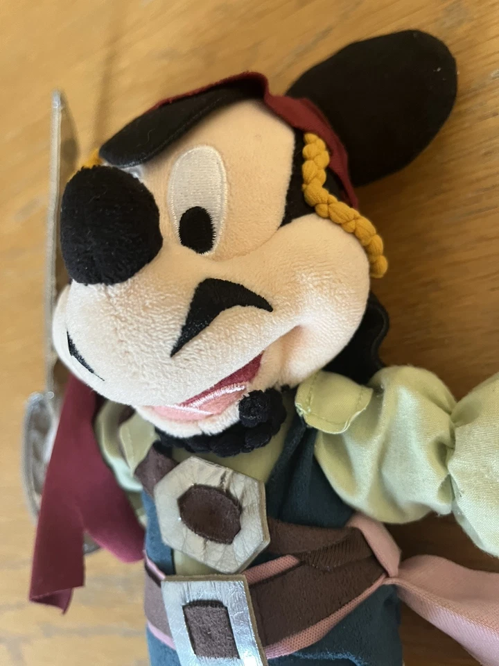 Disney Mickey Mouse Jack Sparrow Pirates Of The Caribbean Plush Disney Parks 11” - Image 2 of 4