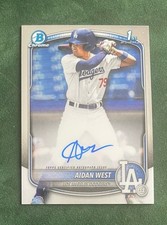 2025 BOWMAN CHROME Aidan West ( DODGERS ) AUTO AUTOGRAPH 1st BOWMAN Rookie RC
