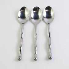Set of 3 Cambridge Squiggle Stainless Steel Soup Spoons