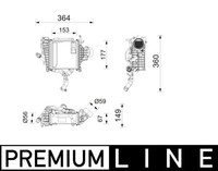 LadeluftküHler Premium Line Mahle CI 750 000P FüR Mercedes Klasse W206 Model GLC