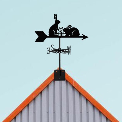 Wetterfahne mit Kaninchenmotiv, Geschenk, Windrichtungsanzeiger für Zaun,