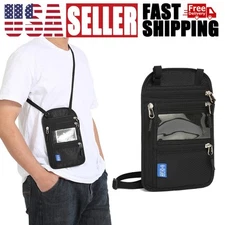 Neck Wallet RFID Blocking Passport Holder Easy to Conceal Travel Pouch