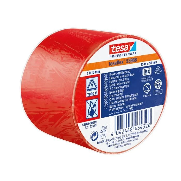 [53988] TESA Adhésif Rouge 25m x 50mm 53988-00019-00 - Photo 1/1