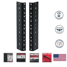 Professional-Grade 4U Rack Rails with Cold-Rolled Steel Construction - Set of 2