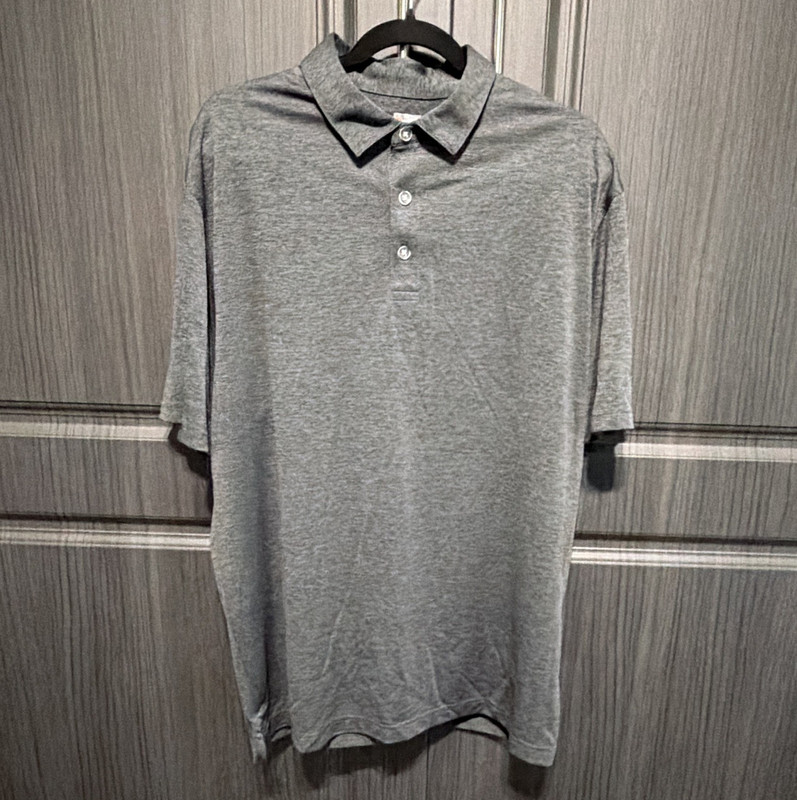 Callaway Opti-Dri Moisture Wicking Solid Gray Golf Polo Shirt Men's XL