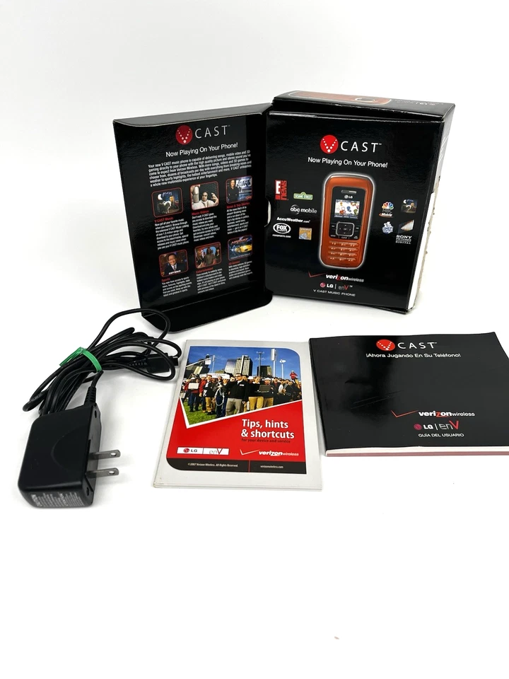 LG enV VX9900 Orange Verizon Flip Phone QWERTY Complete in Box - Tested - MINT - Image 3 of 4