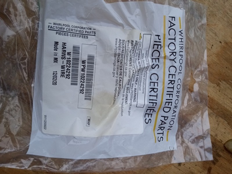 NEW,,,KitchenAid Refrigerator Fridge Wire Harness Part # W10224292 WPW10224292