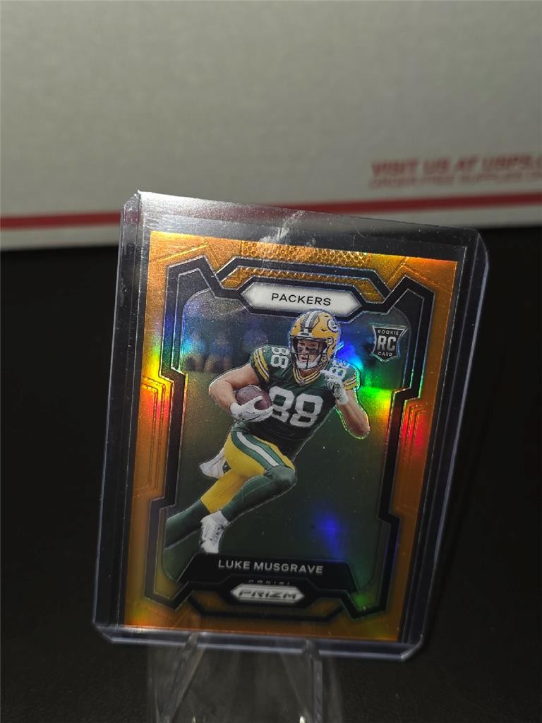 2023 Panini Prizm Luke Musgrave Orange Prizm RC #337 Packers 117/249