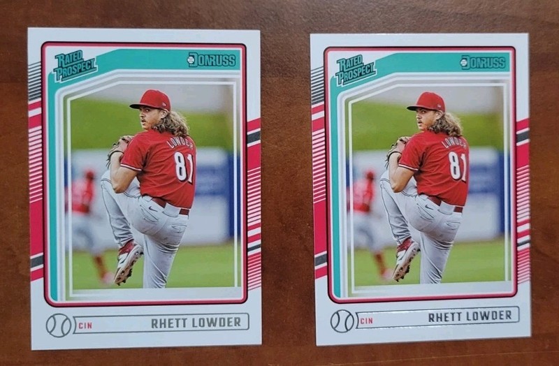 2024 Donruss 166 Rhett Lowder RC 2 Card Lot NM+