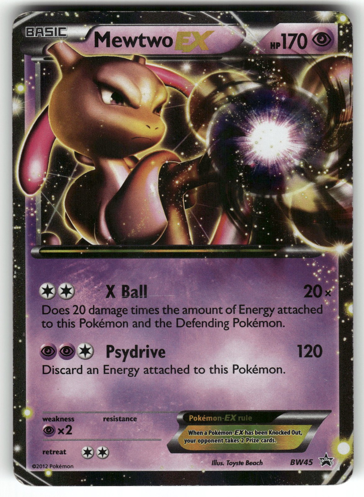 Mewtwo EX - BW45 Black and White Promos HP Pokemon Card TCG